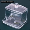 MOSIKER 10oz Clear Acrylic Small Qtip Holder,Swab Dispenser Cotton Ball