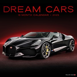 Willow Creek Press Dream Cars 2025 12"" x 12"" Wall Calendar
