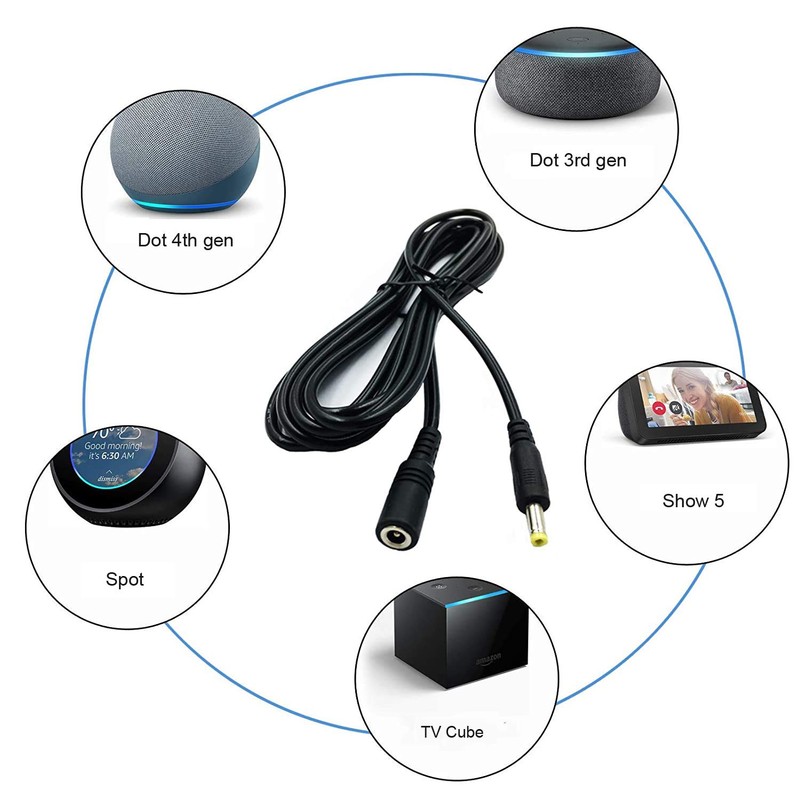 PDEEY Extension Power Cord Replacement for Alexa Dot 4th Gen,