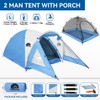 Camping Tent 2 Person with Porch, Lightweight Backpacking Tent 2