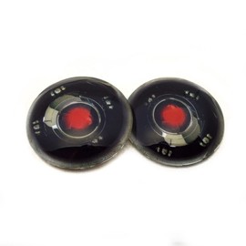 Red Robot Glass Eyes 6mm to 60mm Technology Fantastic Jewelry Making Art Doll Parts Taxidermy Sculpture Flatback Domed Cabochons (12mm)