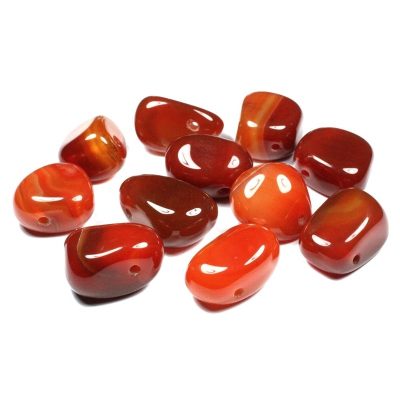 Purpledip Carnelian Pendant for Necklace: Reiki Energised Natural Crystal, Good