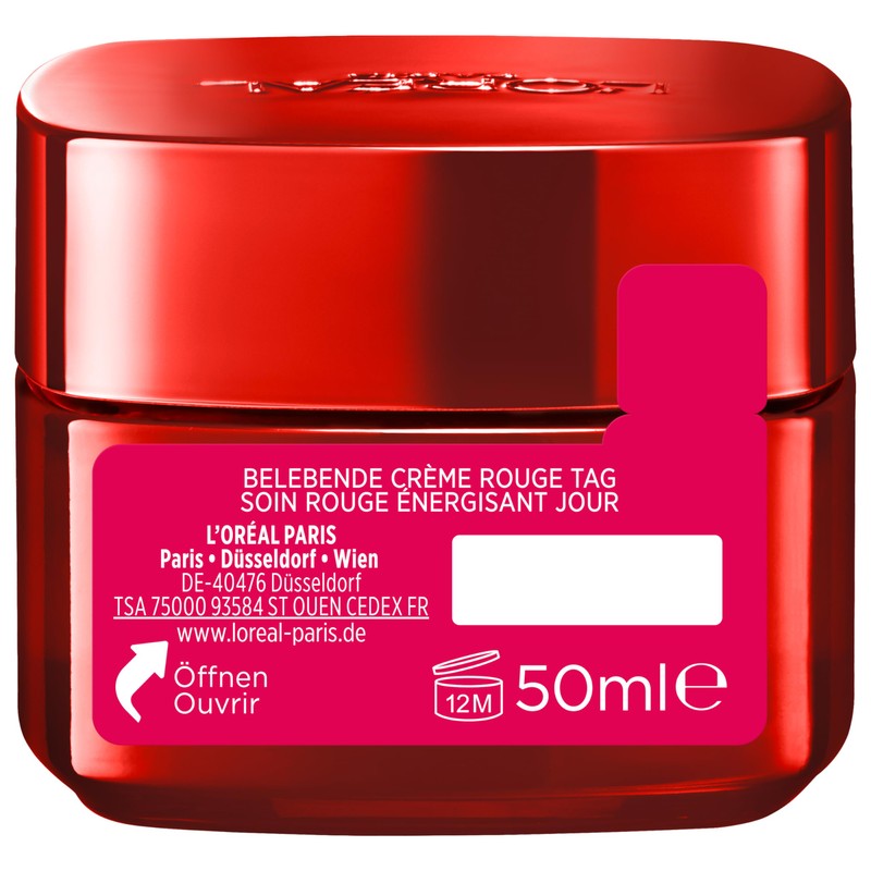 L'Oréal Paris Revitalift Invigorating Crème Rouge Day Cream with Red