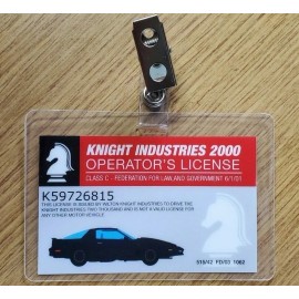 Knight Rider TV Series ID Badge-Knight Industries 2000 License Cosplay costume A