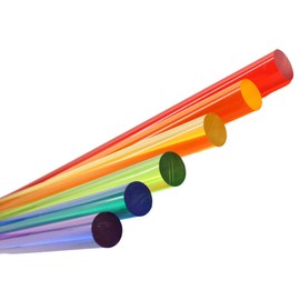 Acrylic Lucite Rod Dowel - 3/4" (19.05mm) x 24" (610mm) - One Rod (Orange)