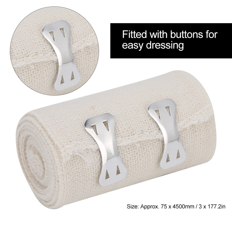 12 Roll 75 x 4500mm Gauze Skin Friendly Bandage Elastic