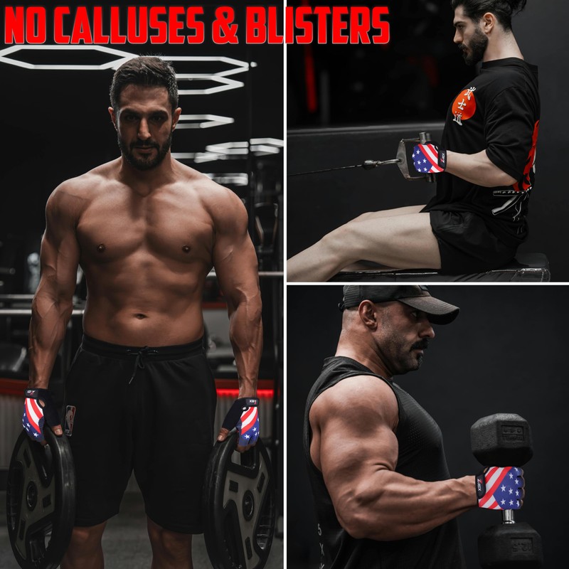 ZRIX Gym Gloves (USA-Flag, Medium)