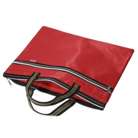 YOKIVE Waterproof Zipper Bag, Document Books Storage Tote Bags Tools Organizer Pouch, Great for Classroom Office(Red)