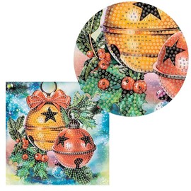 Ideen mit Herz Diamond Painting Greeting Card | 16 x 16 cm | 370 gsm | Includes Envelope & Tools (Bells with Ilex)