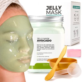 BRÜUN Peel-Off Jelly Mask, Premium Quality Sculpting Avocado Glass Mask Powder for Face Mask, Ideal for Beauticians, Spa Skincare, Hydro Face Mask