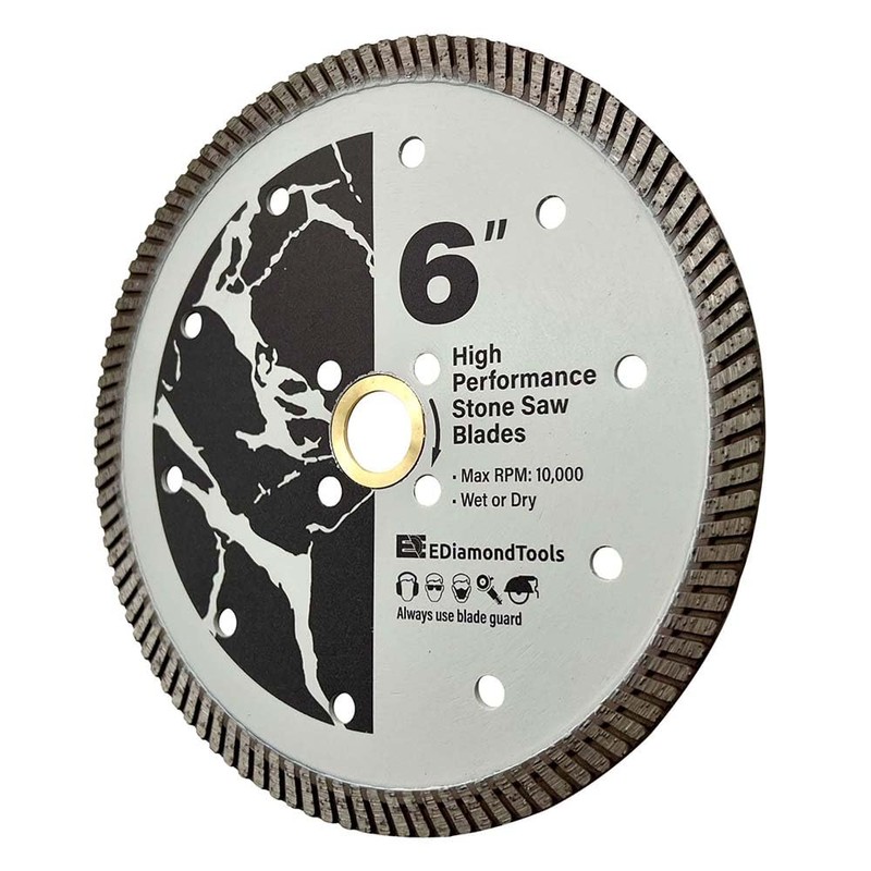 6" High Performance Diamond Saw Blades for Granite, Quartz, and