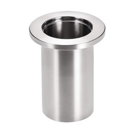 sourcing map KF25 304 Stainless Steel 50 mm / 1.96 Inch Height Diameter Vacuum Pipe Welding on Ferrule