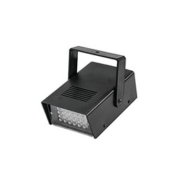 EUROLITE LED Disco Strobe, White, Sound, Compact Strobe with 24 LEDs and Music Control