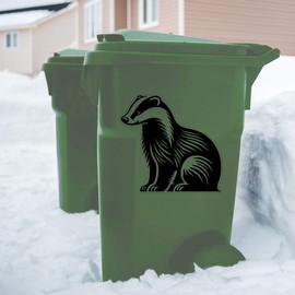 'Sitting Badger' Clear Sticker Decal – Waterproof Film for Windows, Cars, Walls & Crafts, XL (460mm) (DC00141655)