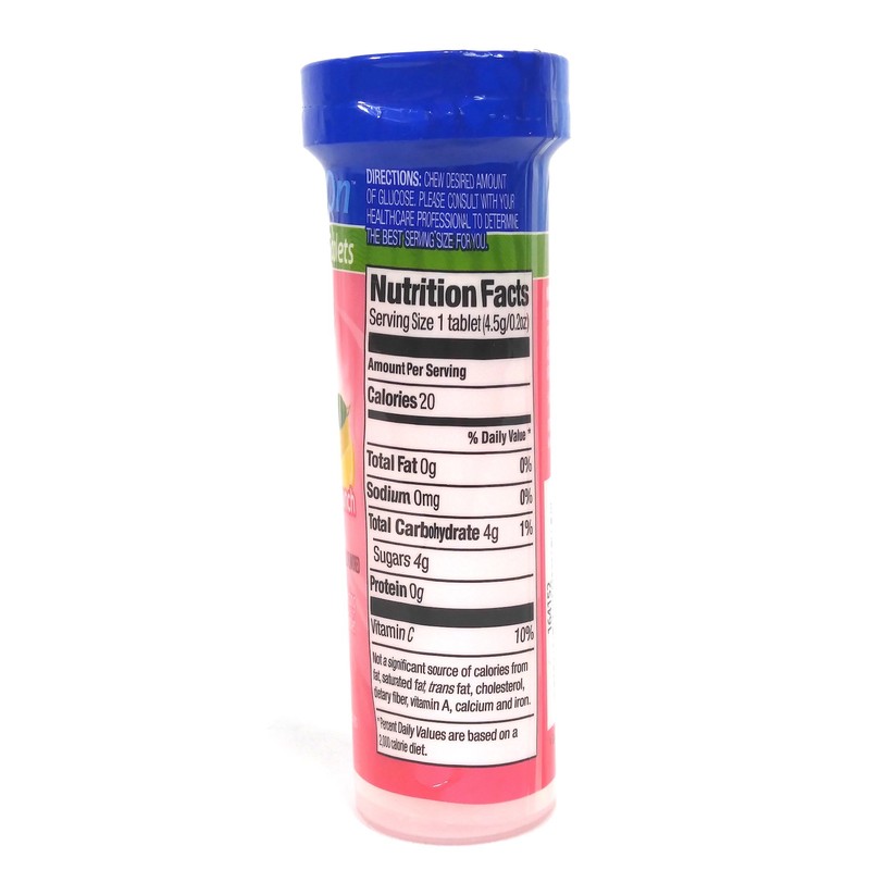 ReliOn Glucose Fruit Punch, 10 Tablets, On-The-Go Tube.