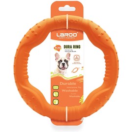 LaRoo Dog Toys for Aggressive Chewers,【Floatable】 Dog Flying Disc,【3 Sizes】 Dog Tug Toy, Interactive Dog Toys, Dog Ring Toy, Tug of War Dog Toy, Funny Dog Toys, Dog Teething Toys for Catch, Fetch