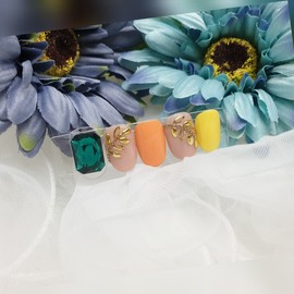 Nostalgic handmade nail tips - Short round / 그리움 수제네일팁 - 숏라운드