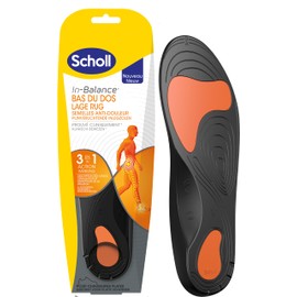 Scholl In-Balance Insole Anti Pain Lower Back Insole, black