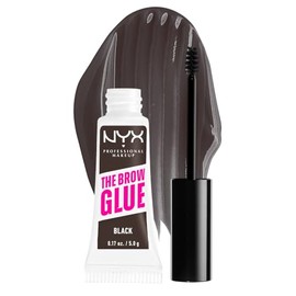 NYX Professional Makeup The Brow Glue Gel fijador de cejas Tono Black, 5gr - Dura hasta 16H, no pegajoso, sin transferencias, a prueba de agua y sin r