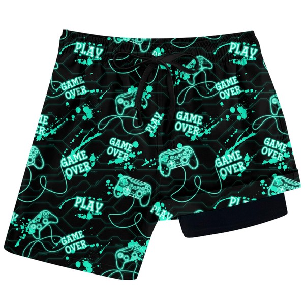 Lovekider Boys Swimming Trunks with Compression Liner Size 5t 6t