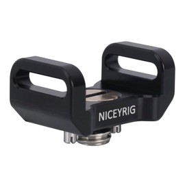 NICEYRIG Camera Strap Mount for ARRI & 1/4’’ Locating Pin Thread, Dual Slots Support Bracket Universal for Canon Nikon Panasonic Sony DSLR Camera Wrist/Neck/Shoulder Straps - 583