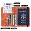 PORRASSO Passport Holder Travel Wallet RFID Blocking Card Case PU