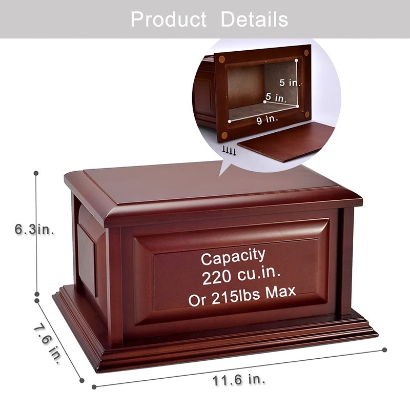 Wood Urn, Professional Wooden Urns for Human Ashes Adult,Cremation Urns