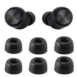 NANLANFAN Replacement Foam Eartips for Technics EAH-AZ100 Wireless Earbuds, Ultimate Comfort, 3 Pairs (S/M/L, Black)