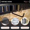 MorScan 4-Pack 6-Inch Dual-Coated Extended Flat J Hooks for E-Track