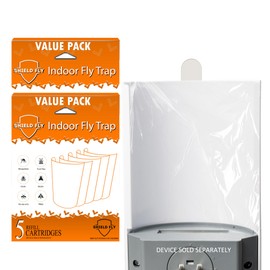 Flying Insect Trap, Gnat Trap, Flying Insect Light Trap, Insect Traps Indoor, Bug Trap, Highly Effective UV Blueish-Purple Light for Flies, Fruit Flies and Other Flying Insects (5 Refills | Pack of 2)