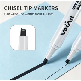 VOKART 30 Pack Black Dry Erase Markers Bulk, Chisel Tip Black