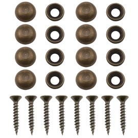 Yocimango 15mm with Self-Tapping Screws Decorative Screw Caps Decorative Screws with Caps Wall Fixing Screw Fixing Cap Brass Decorative Screws with Caps Decorative Nails for Hanging 8PCS