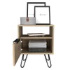 FM FURNITURE Vienna Contemporary Bedroom Nightstand with Cabinet and Hairpin