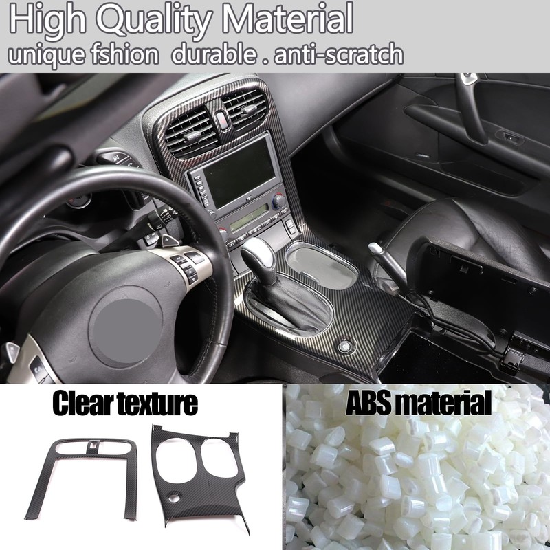 Moittellc Gear Shift Panel Trim Cover Compatible with Chevy Corvette