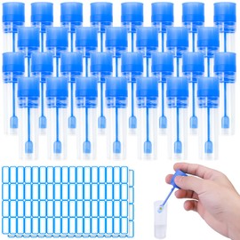 CONJURAIDE Pack of 30 Chair Sample Tubes, Sample Tubes 15 ml Faecal Sample Tubes Dog Cat Chair Sample Chair Tube Examination Tube with Spoon Protective Cover for Chair Sample Pets for Testing