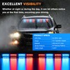 Nilight 32LED Red Blue Emergency Dash Strobe Lights with Controller