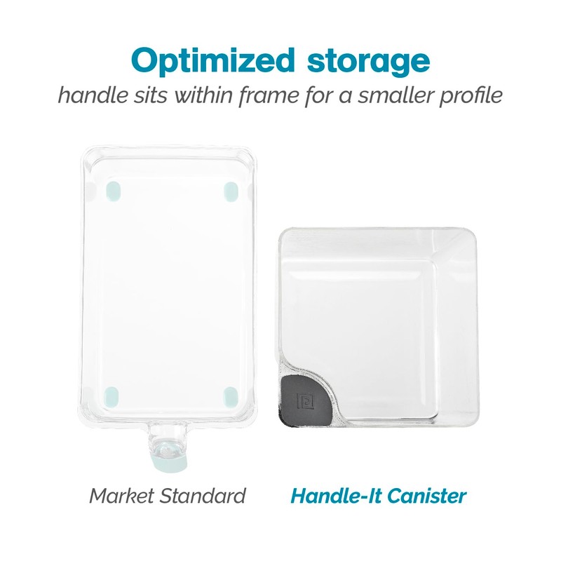 Polder Handle-It Canister, BPA-Free Plastic, Stackable Kitchen Storage Container, Air-Tight