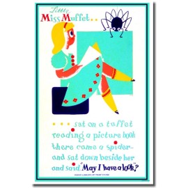 Little Miss Muffet - WPA Vintage Library Book POSTER