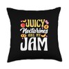 Juicy Nectarines Are My Jam Vegan Vegetarian Dietitian Throw Pillow
