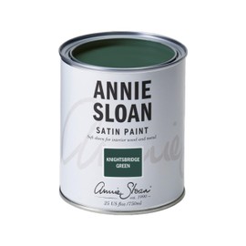 Annie Sloan Satin Paint (Knightsbridge Green, 25 Fl Oz/750 mL). Soft sheen for interior wood and metal. Self-leveling, all-in-one paint with no wax or lacquer required.