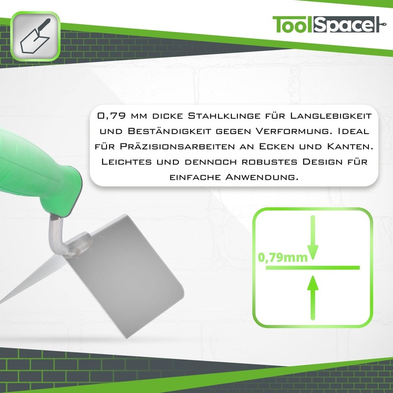 ToolSpace Outside Corner Trowel Rustproof 80 x 65 mm Corner