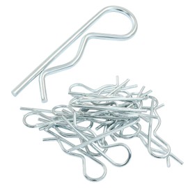 PHITUODA 20 Pcs Cotter Pins Zinc Plated Cotter Clip R Clips Hairpin Cotter Pin Trailer Clamps Spring Fasteners Hitch Pin for Trailer Locking - M2 × 50mm