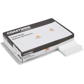 Staples Brighton Professional Linear Low-Density Trash Bags, Clear, 12-16 Gallon, 250 Bags/Box