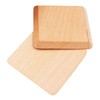 Tiardey Square Solid Wood Tea Coaster Beech Iinsulation Padwith Holder,Set