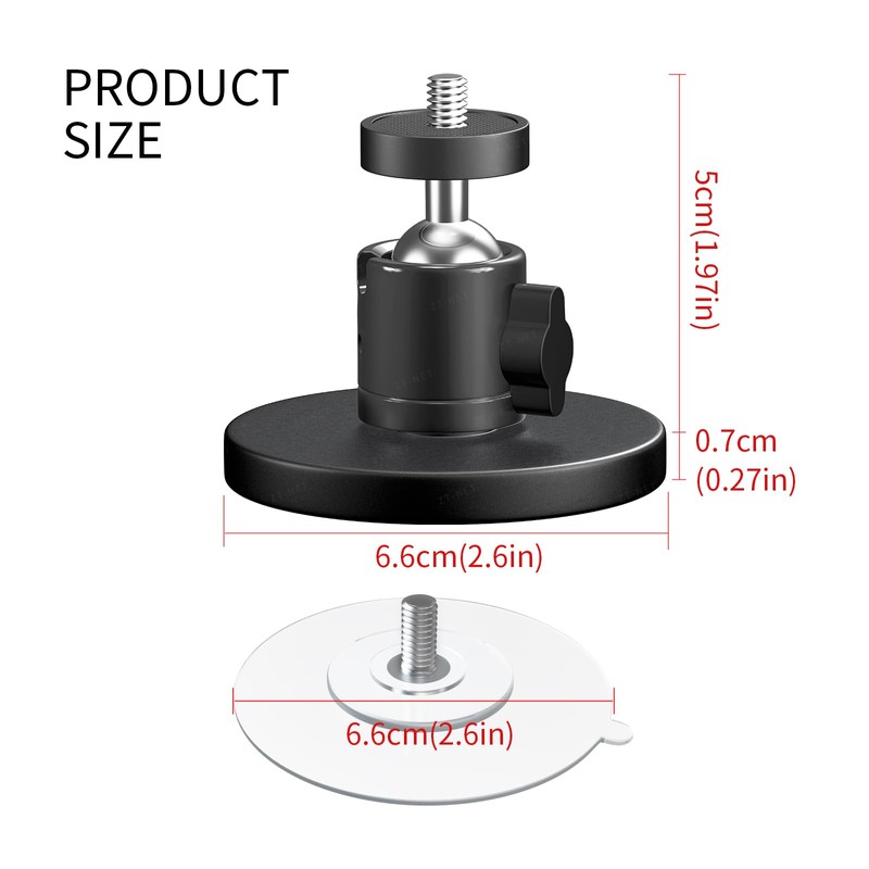 ZT-NET 24lb Magnetic Camera Mounting Base with Mini Ball Head,