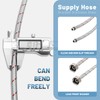 BWE 24-Inch Long Faucet Connector Braided Stainless Steel Supply Hose