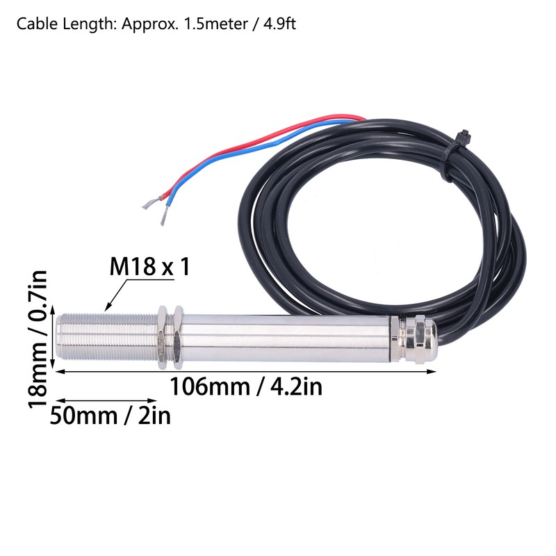 Temperature Sensor Probe Fixed Infrared Online Stainless Steel Temp Transducer