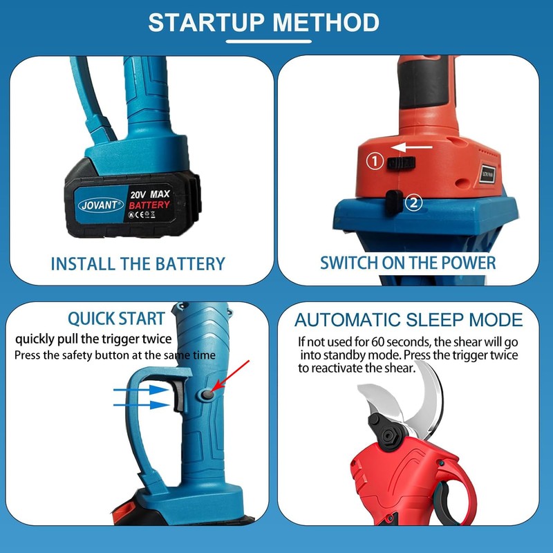 2-in-1 Cordless Pole Pruning Shears,Electric Pruning Shears with Pole,Pole Pruner