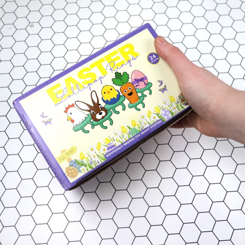 2025 Easter Candy 3D Lollipop Rings, Individually Wrapped Bunny Chick