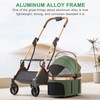 NUGUTIC Dog Stroller with 4 Wheels, Folding Pet Stroller for